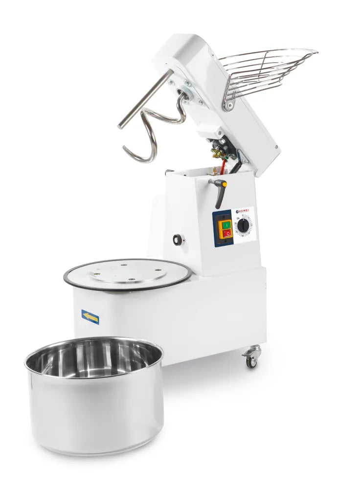 Spiralmixer mit aufklappbarem Kopf und abnehmbarer Schüssel, HENDI, 35 kg/h, 10L, 230V/370W, 380x590x(H)575mm