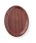 Serviertablett in Holzoptik, oval, AmerBox, Mahagoni, 200x265mm