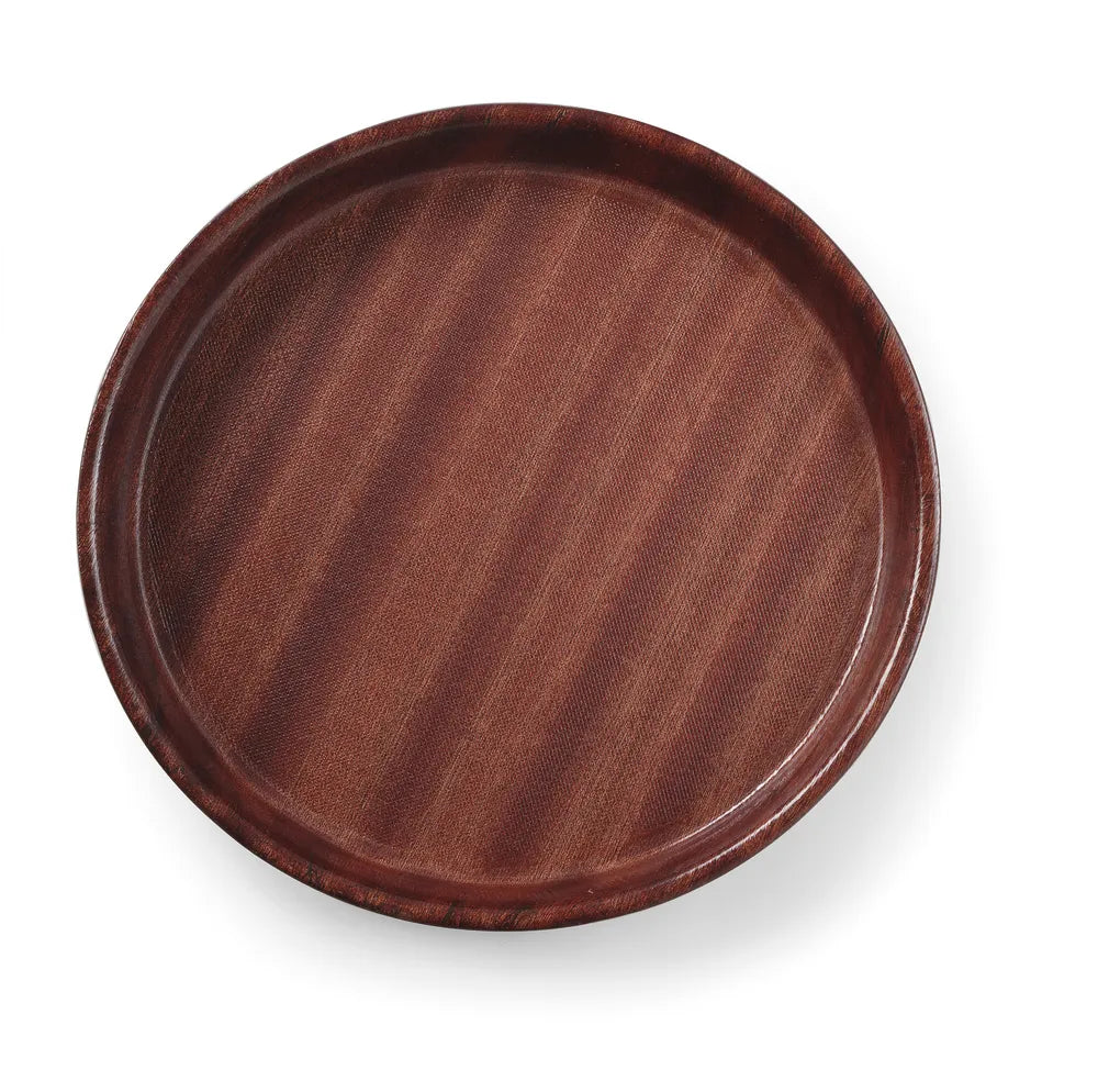 Serviertablett in Holzoptik, rund, AmerBox, Mahagoni, ⌀320x(H)35mm