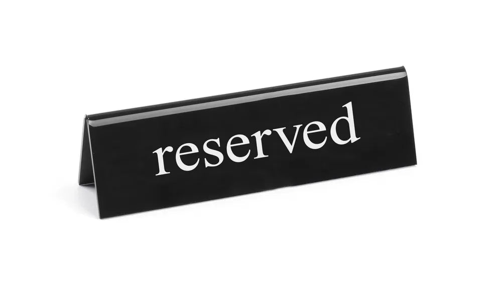 Tischschild Reserviert, HENDI, réservé, 130x30x(H)38mm