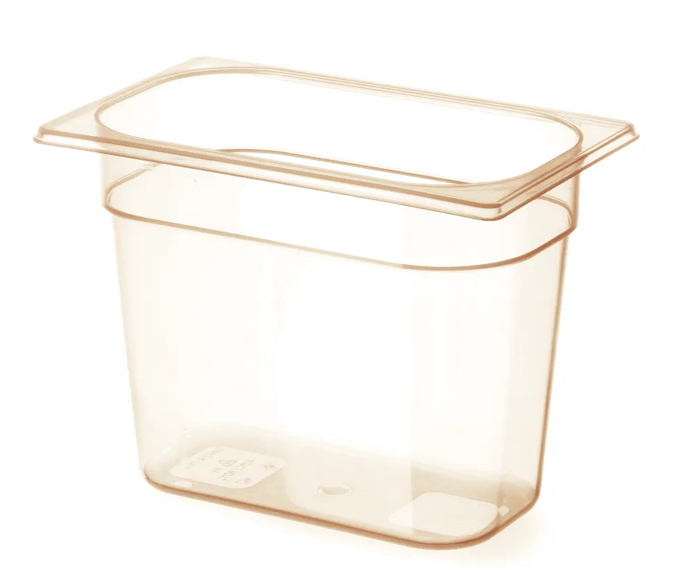 Gastronorm-Behälter 1/4, hochtemperatubeständig, HENDI, GN 1/4, 1,7L, Transparent, 265x162x(H)65mm