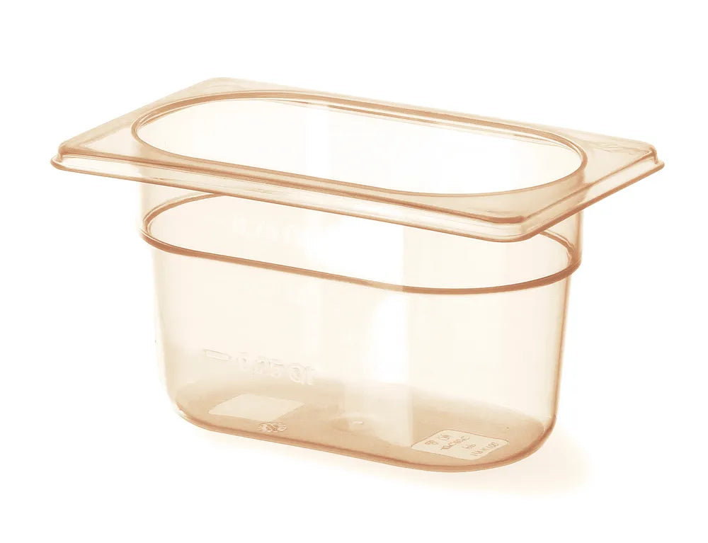 Gastronorm-Behälter 1/9, hochtemperaturbeständig, HENDI, GN 1/9, 0,9L, Transparent, 176x108x(H)100mm