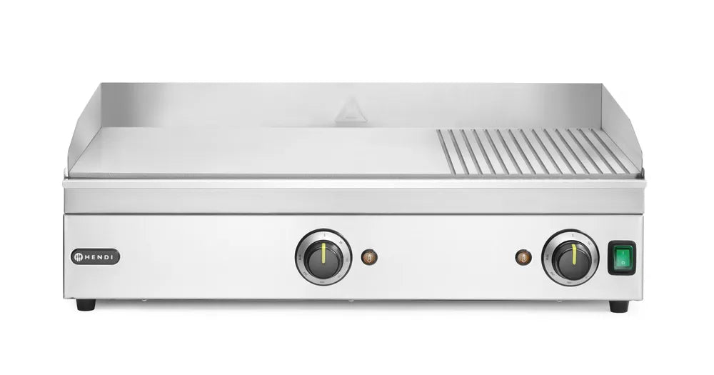 Grillplatte 1/3 gerillt, HENDI, Kitchen Line, 220-240V/3500W, 697x474x(H)241mm
