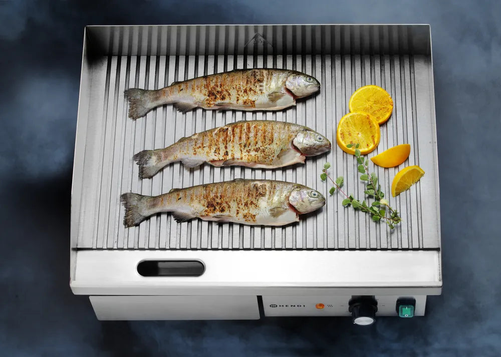 Gerillte Grillplatte, HENDI, Budget Line, 220-240V/3000W, 550x430x(H)240mm