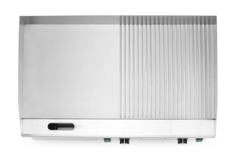 Grill, halb glatt, halb gerippt, HENDI, Budget Line, 400V/4400W, 720x460x(H)241mm