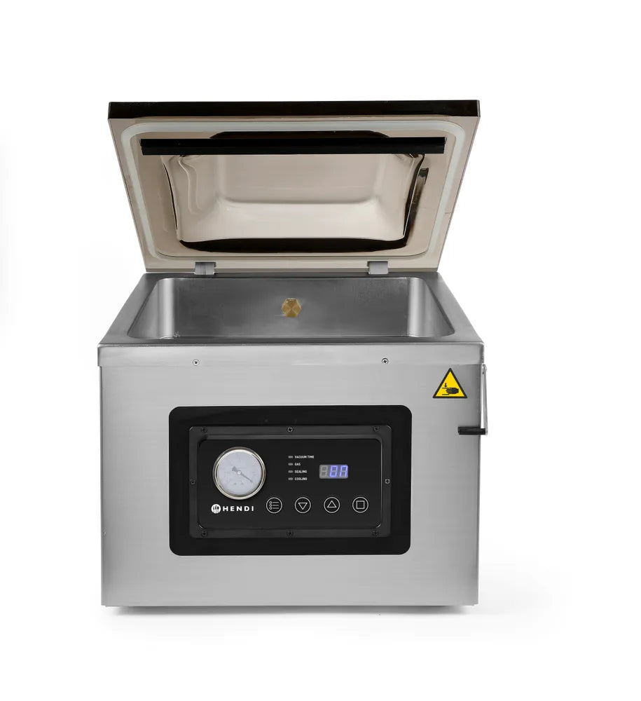 Vakuumkammer-Verpackungsmaschine Profi Line 410, HENDI, Profi Line, Dichtungsband: 410 mm, 230V/1100W, 510x625x(H)455mm