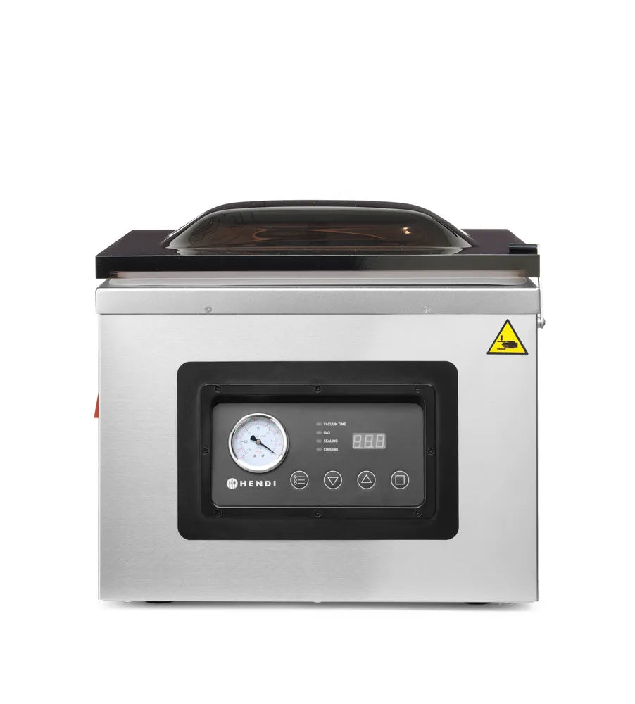 Vakuumkammer-Verpackungsmaschine Profi Line 410, HENDI, Profi Line, Dichtungsband: 410 mm, 230V/1100W, 510x625x(H)455mm