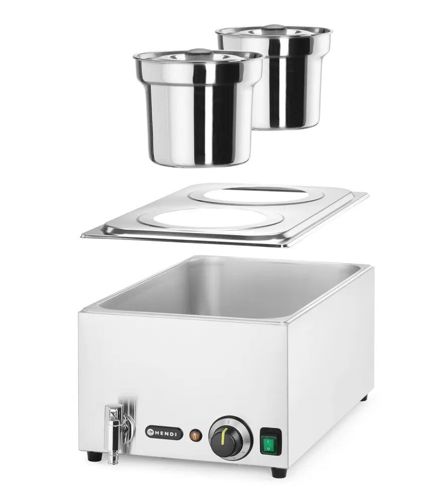Set: Bain-Marie Ranger + 2x 4L Container mit Deckel, HENDI, 8L, 220-240V/1000W, 604x332x(H)315mm