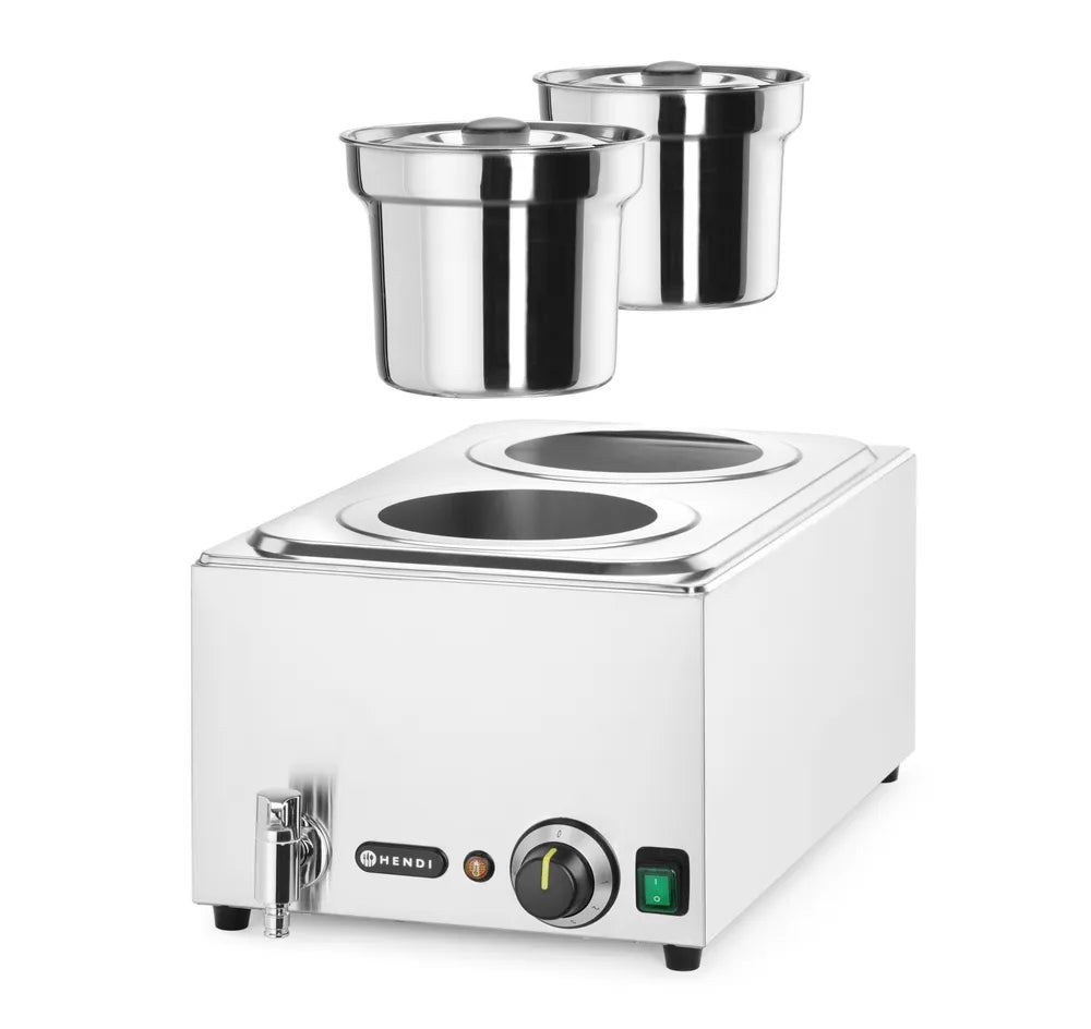 Set: Bain-Marie Ranger + 2x 4L Container mit Deckel, HENDI, 8L, 220-240V/1000W, 604x332x(H)315mm
