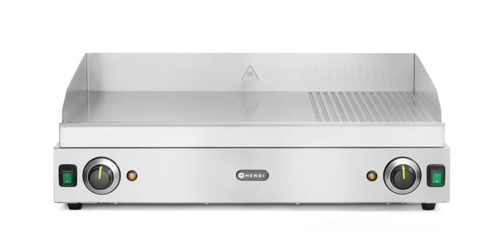 Grillplatte, HENDI, Profi Line, 2/3 glatt, 1/3 gerillt, 230V/3500W, 697x474x(H)241mm