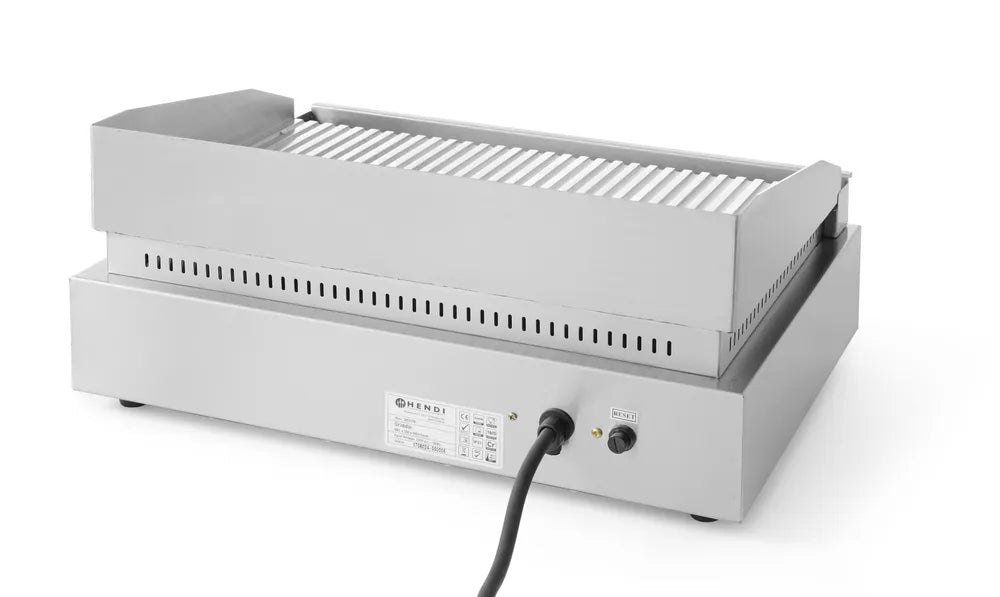 Grillplatte, HENDI, Profi Line, gerillte Ausführung, 230V/2400W, 527x404x(H)233mm