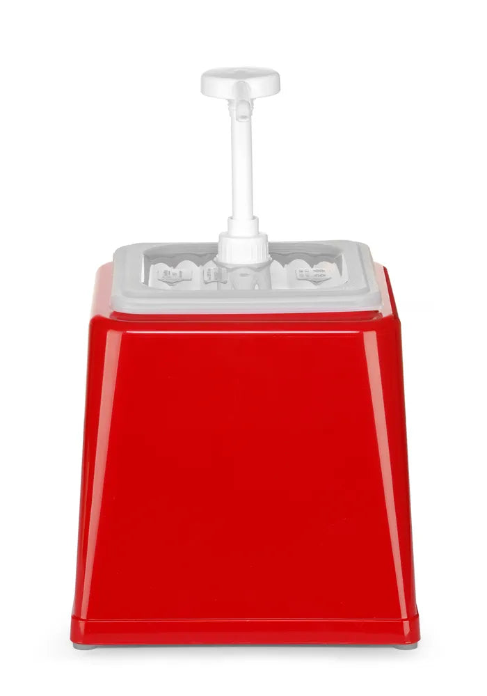 Pump-Saucenspender, HENDI, 2,5L, Rot, 230x210x(H)327mm