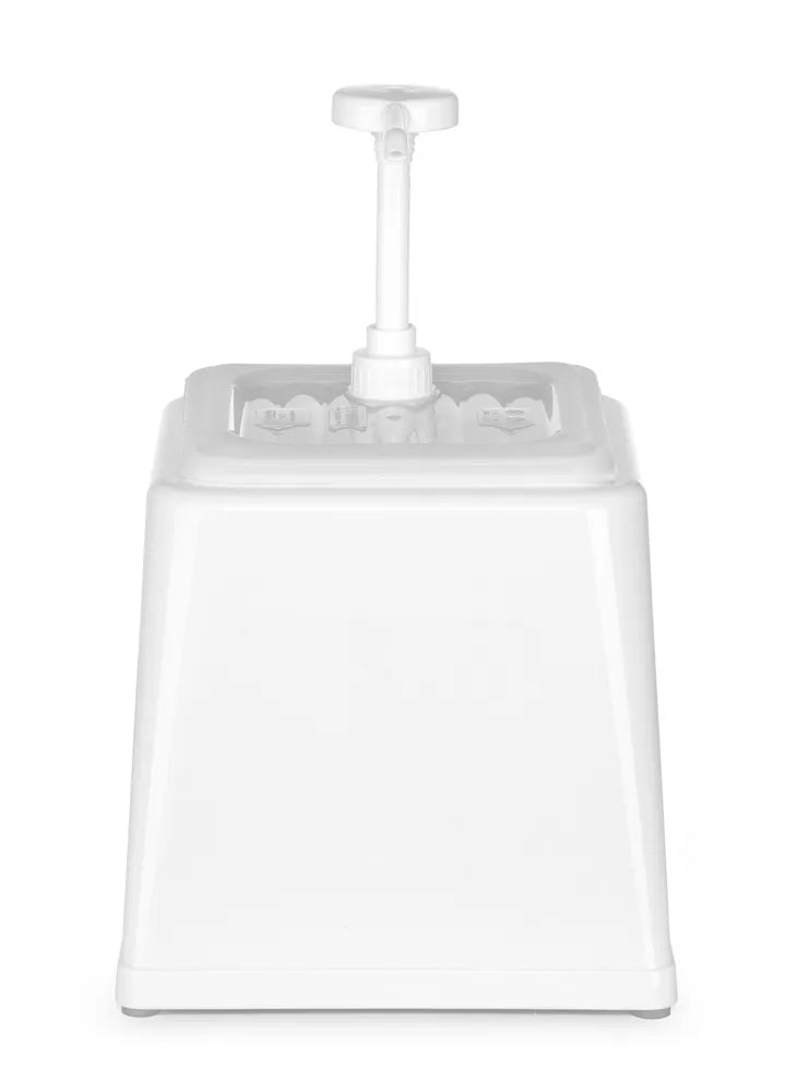 Pump-Saucenspender, HENDI, 2,5L, Weiß, 230x210x(H)327mm
