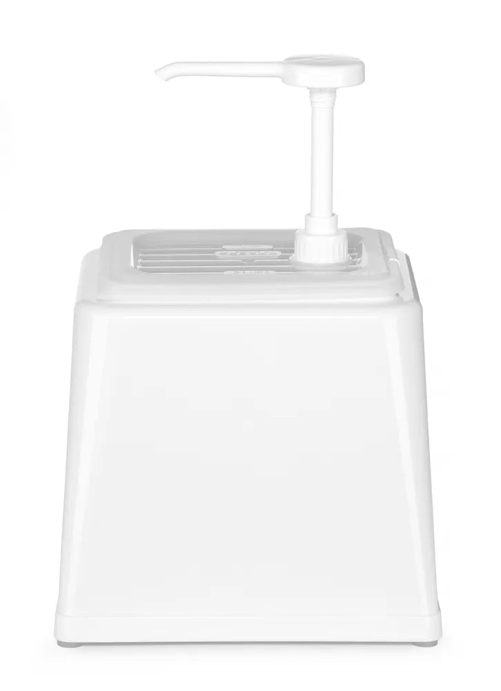 Pump-Saucenspender, HENDI, 2,5L, Weiß, 230x210x(H)327mm