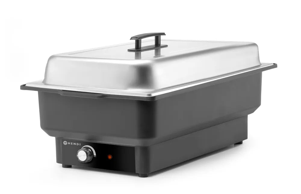 Chafing Dish Tellano, elektrisch, HENDI, Kitchen Line, GN 1/1, 9L, 220-240V/900W, 575x349x(H)278mm