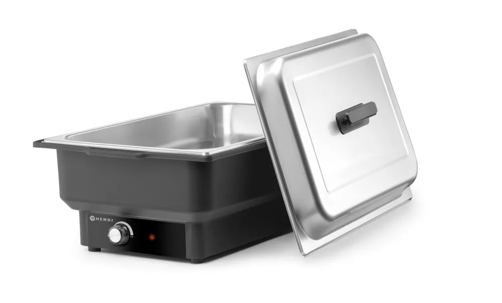 Chafing Dish Tellano, elektrisch, HENDI, Kitchen Line, GN 1/1, 9L, 220-240V/900W, 575x349x(H)278mm