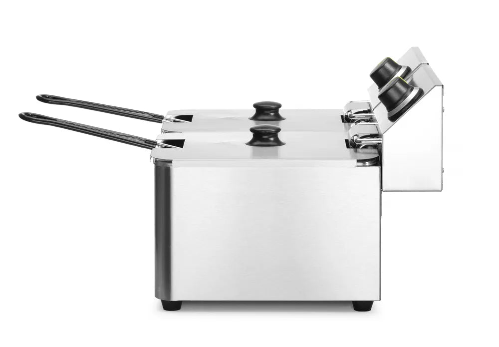 Fritteuse Kitchen Line - 2x8L, HENDI, Kitchen Line, 16L, 230V/7000W, 542x430x(H)351mm