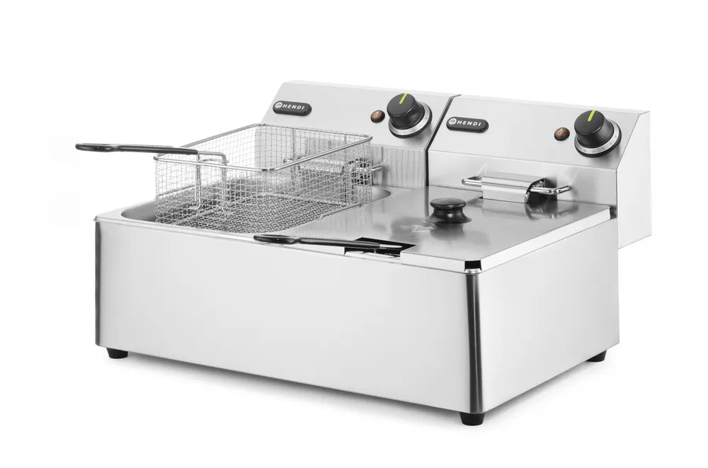 Friteuse Kitchen Line - 2x6L, HENDI, Kitchen Line, 12L, 230V/6600W, 550x430x(H)305mm