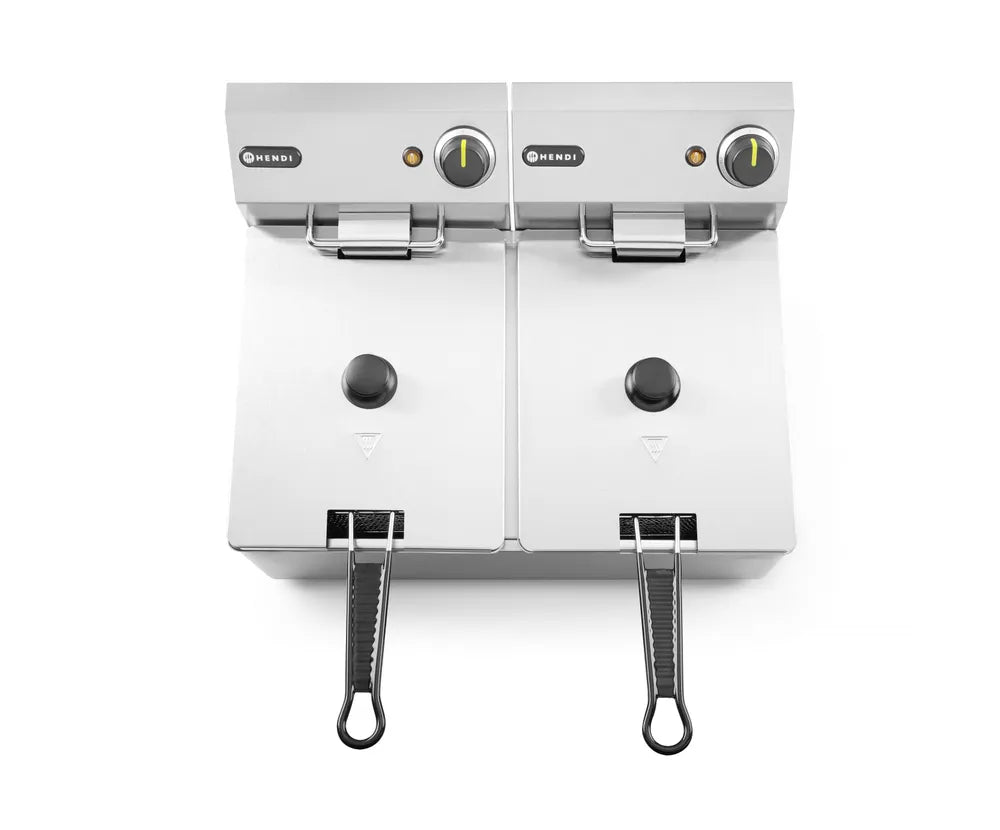 Friteuse Kitchen Line - 2x6L, HENDI, Kitchen Line, 12L, 230V/6600W, 550x430x(H)305mm