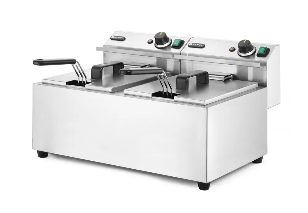Fritteuse Profi Line, 2×8 l, HENDI, Profi Line, 16L, 230V/7000W, 605x460x(H)369mm