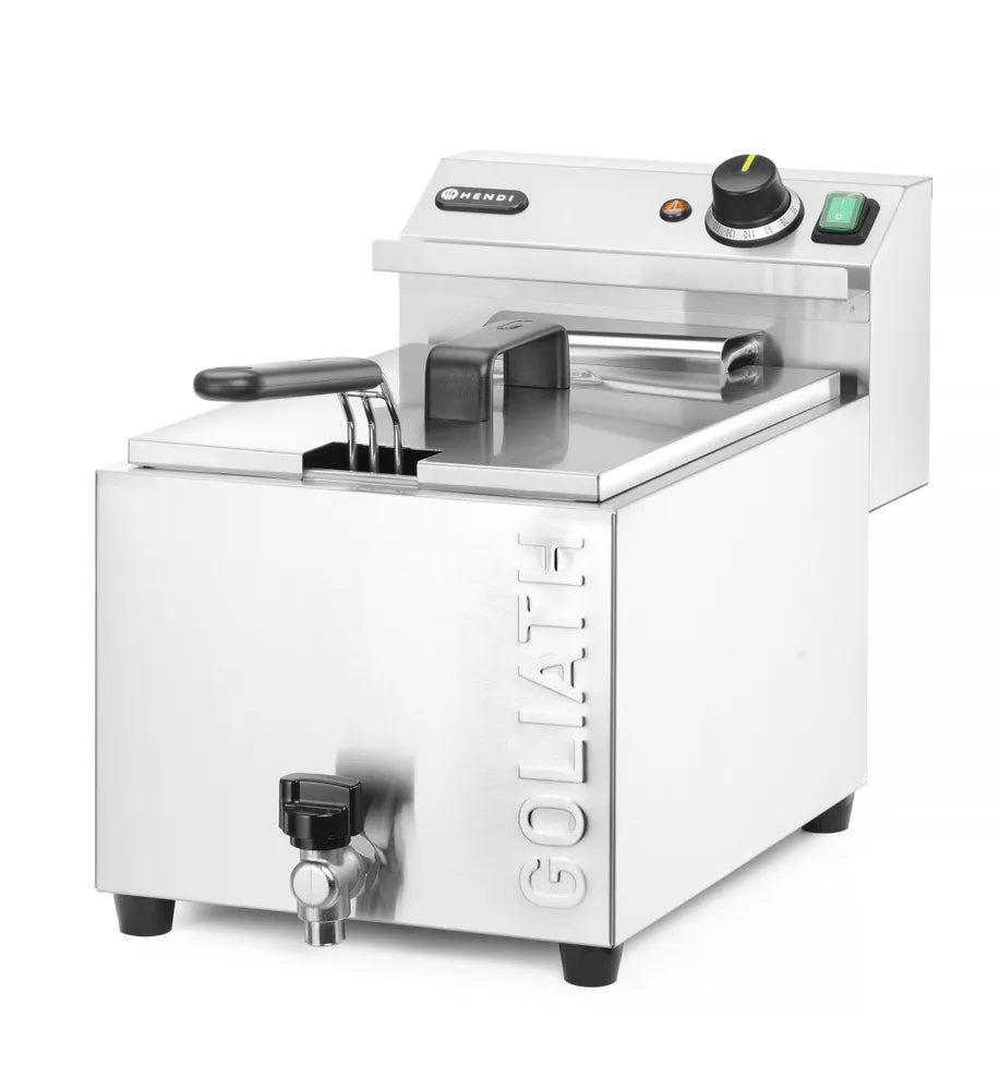 Fritteuse XL mit Ablasshahn HENDI GOLIATH, HENDI, 10L, 400V/10200W, 300x585x(H)392mm
