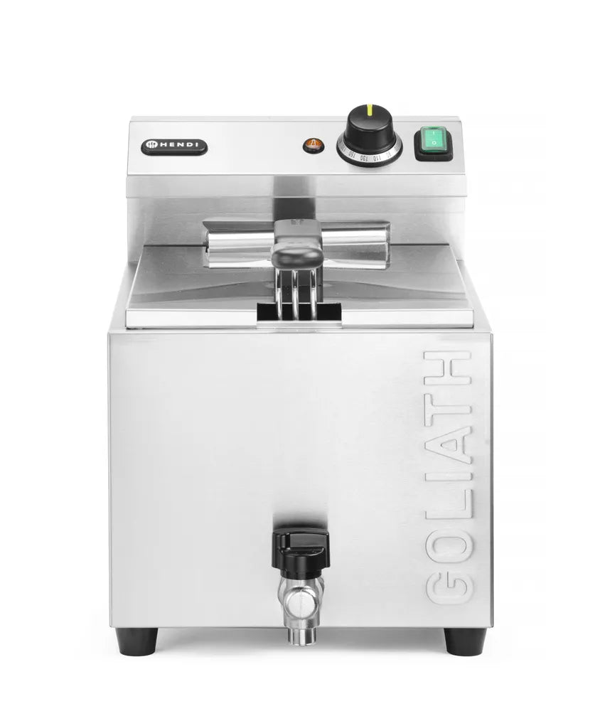 Fritteuse XL mit Ablasshahn HENDI GOLIATH, HENDI, 10L, 400V/10200W, 300x585x(H)392mm