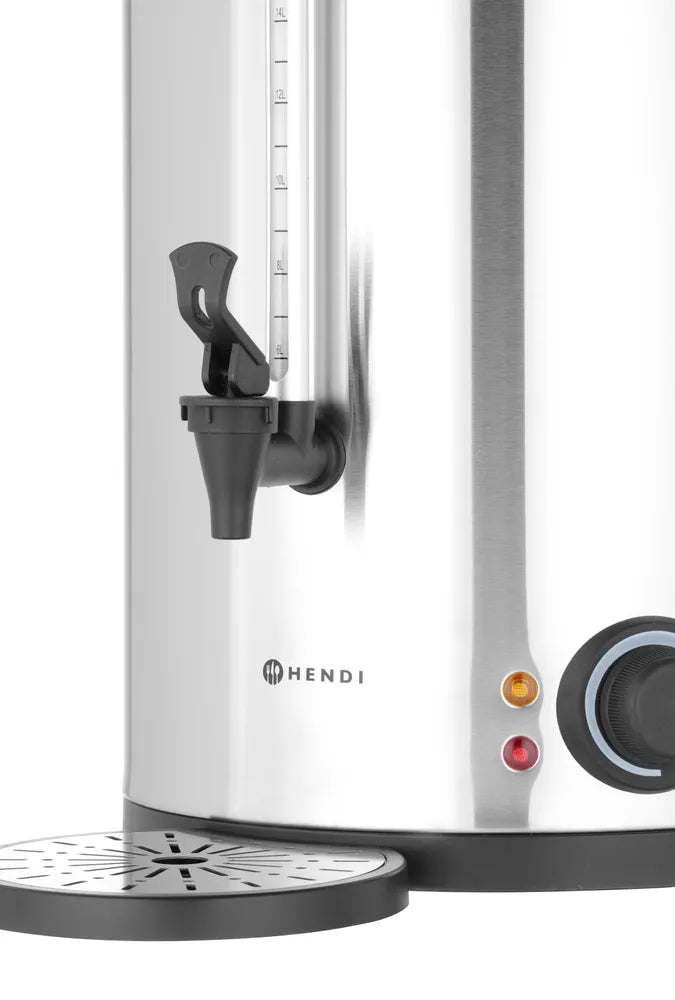 Heißgetränkespender doppelwandig, HENDI, ≈ 60 Tassen in 40 Min., 9L, 220-240V/1500W, 340x315x(H)430mm