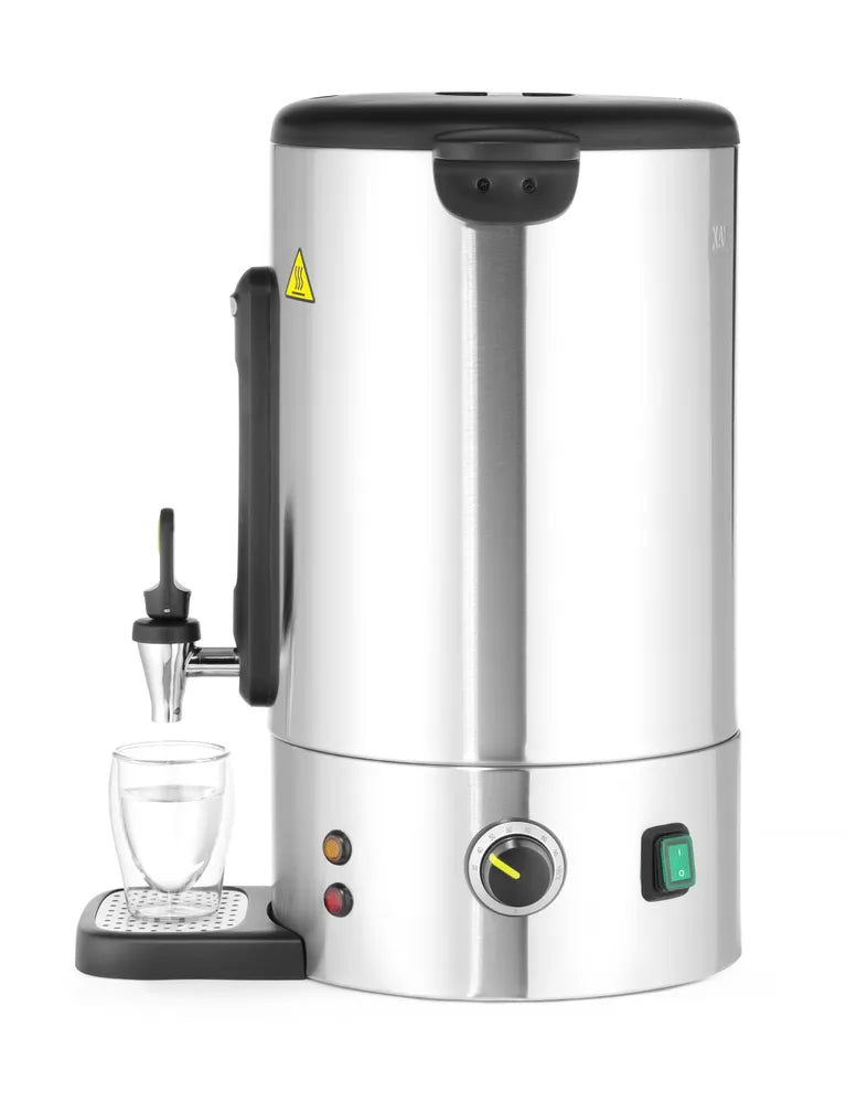 Heißgetränkespender UNIQ, HENDI, designed by Robert Bronwasser, 16L, Silber, 220-240V/1650W, 357x380x(H)502mm