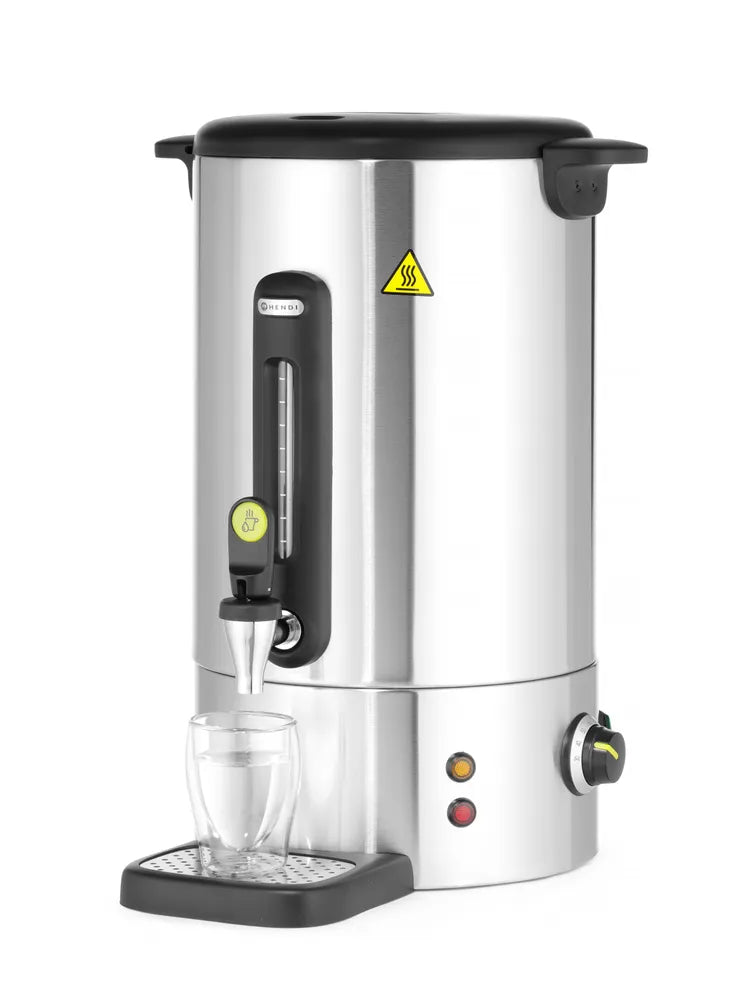 Heißgetränkespender UNIQ, HENDI, designed by Robert Bronwasser, 16L, Silber, 220-240V/1650W, 357x380x(H)502mm