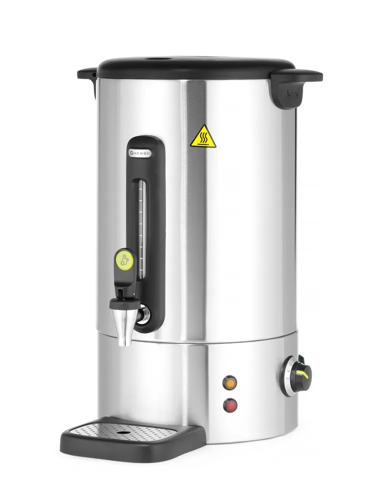Heißgetränkespender UNIQ, HENDI, designed by Robert Bronwasser, 16L, Silber, 220-240V/1650W, 357x380x(H)502mm