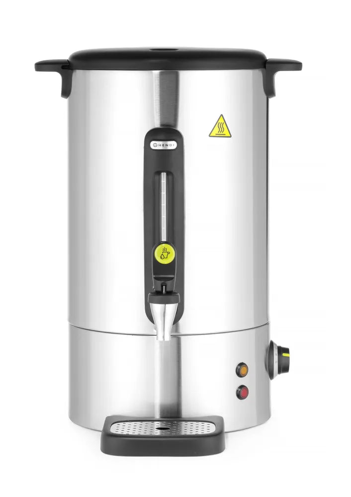 Heißgetränkespender UNIQ, HENDI, designed by Robert Bronwasser, 16L, Silber, 220-240V/1650W, 357x380x(H)502mm