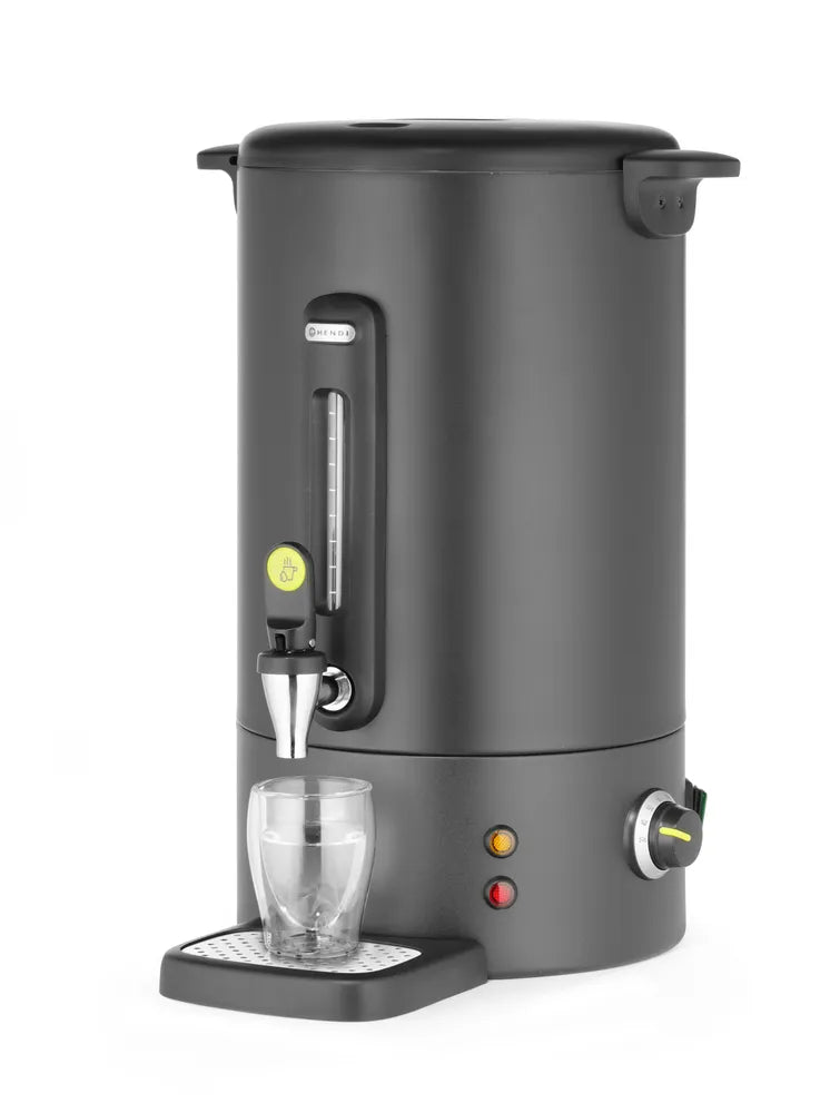 Heißgetränkespender UNIQ, HENDI, designed by Robert Bronwasser, 16L, Schwarz, 220-240V/1650W, 357x380x(H)502mm