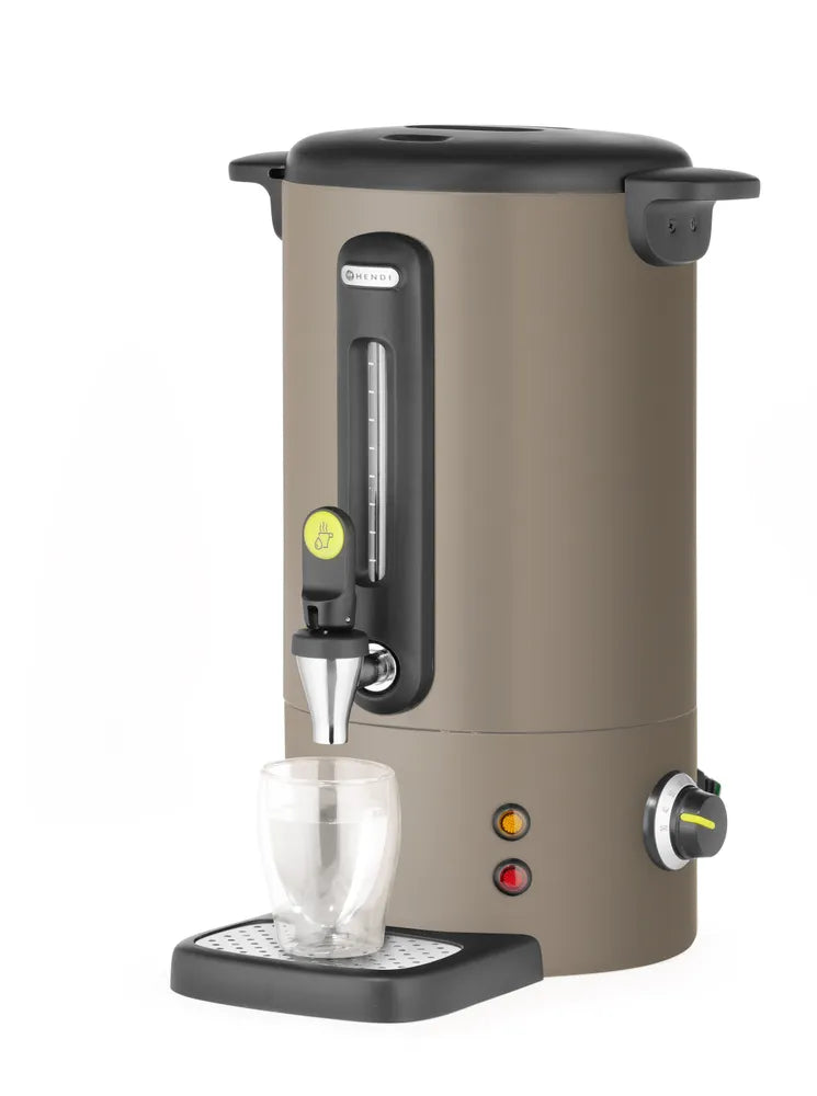 Heißgetränkespender UNIQ, HENDI, designed by Robert Bronwasser, 9L, Taupe, 220-240V/950W, 307x330x(H)450mm