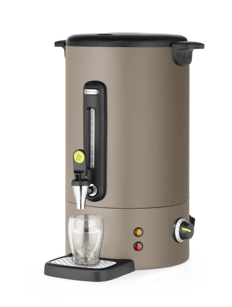 Heißgetränkespender UNIQ, HENDI, designed by Robert Bronwasser, 16L, Taupe, 220-240V/1650W, 357x380x(H)502mm