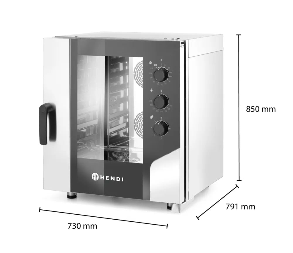 Konvektionsdampfgarer CONTROL 7x GN1/1, HENDI, 400V/10400W, 730x855x(H)850mm
