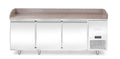 Pizzakühltisch mit Granitarbeitsplatte, 3-türig, Arktic, 375L, Granit, 230V/400W, 2010x800x(H)875mm