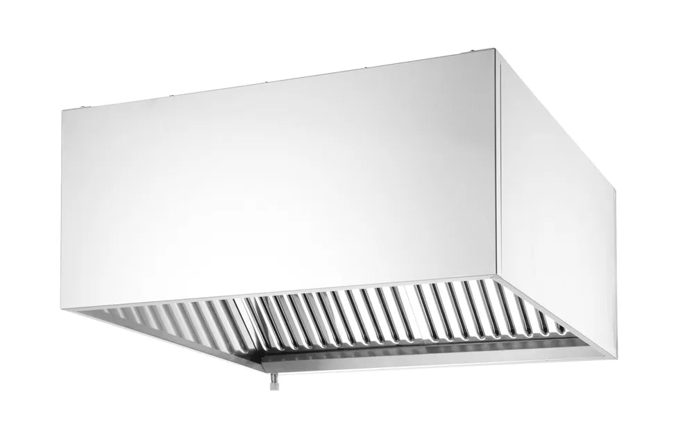 Wandmontierte Dunstabzugshaube - verschraubt, HENDI, Silber, 1205x1000x(H)450mm, Rechteckig