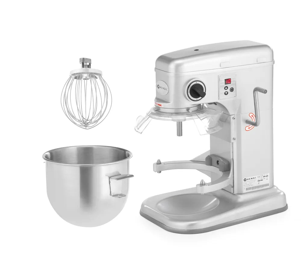Planetenrührer, HENDI, Kitchen Line, 7L, Silber, 220-240V/650W, 317x440x(H)490mm