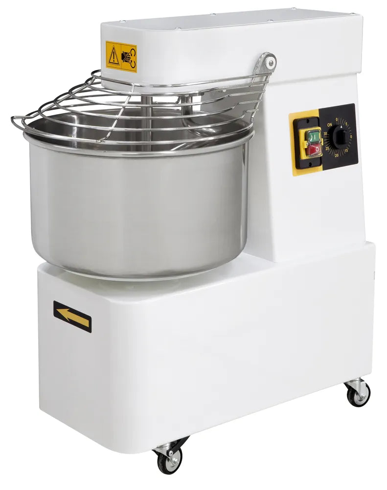 Spiralmischer mit fester Schüssel 22 L, HENDI, 56 kg/h, 22L, 400V/1100W, 385x670x(H)725mm