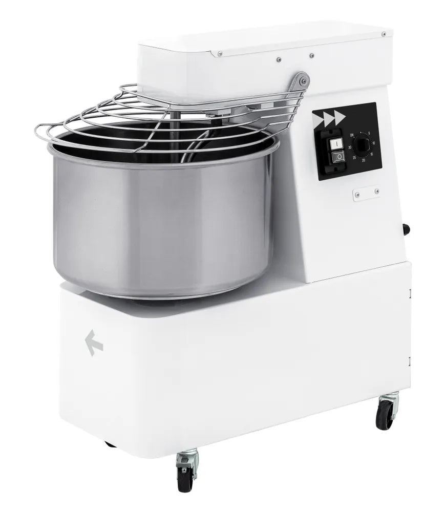 Spiralteigknetmaschine mit fixer Schüssel und 2 Geschwindigkeitsstufen - 48 L, HENDI, 128 kg/h, 48L, 400V/2200W, 480x795x(H)855mm