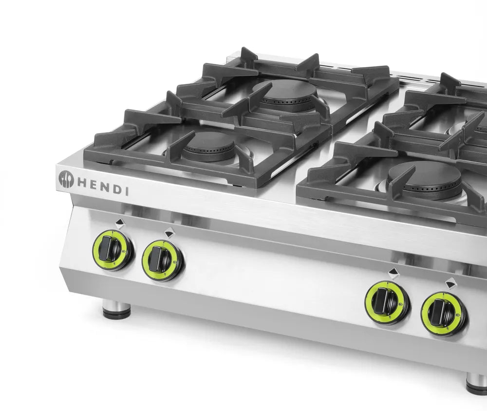 Gasherd Kitchen Line - 4 Kochfelder, Table-Top, HENDI, Kitchen Line, 19kW, 800x700x(H)310mm