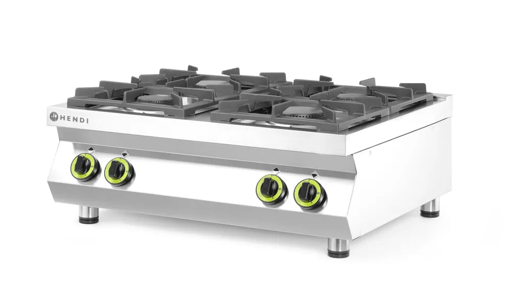Gasherd Kitchen Line - 4 Kochfelder, Table-Top, HENDI, Kitchen Line, 19kW, 800x700x(H)310mm
