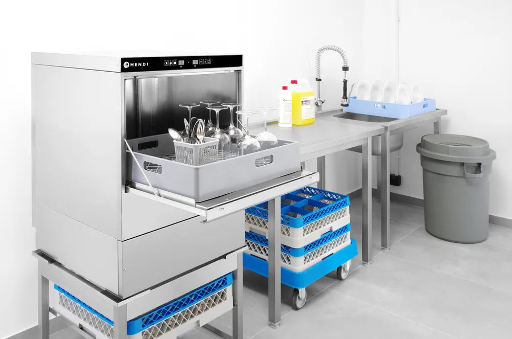 Geschirrspüler 40x40 - elektronische Steuerung, HENDI, 230V/2800W, 470x510x(H)710mm