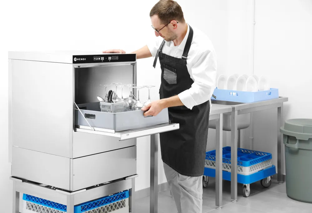 Geschirrspüler 40x40 - elektronische Steuerung, HENDI, 230V/2800W, 470x510x(H)710mm