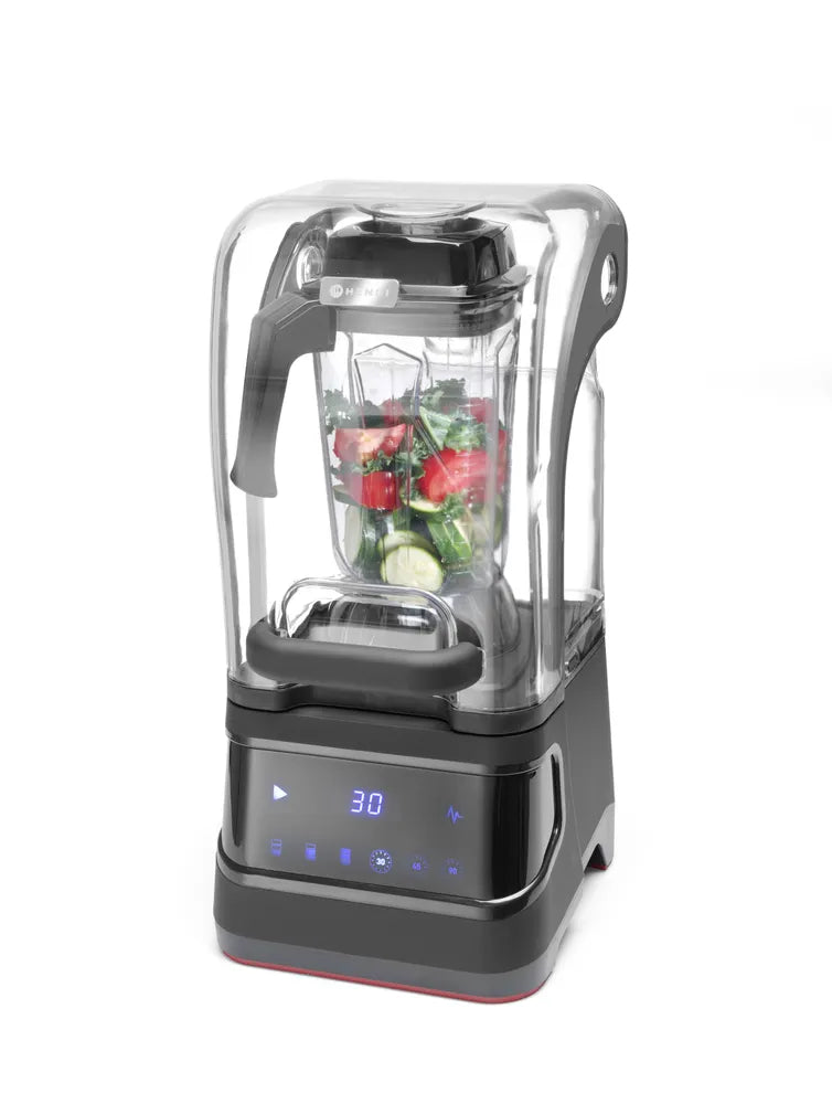 Digitaler Standmixer mit Schallgehäuse, HENDI, 2,5L, Schwarz, 220-240V/1680W, 250x300x(H)546mm