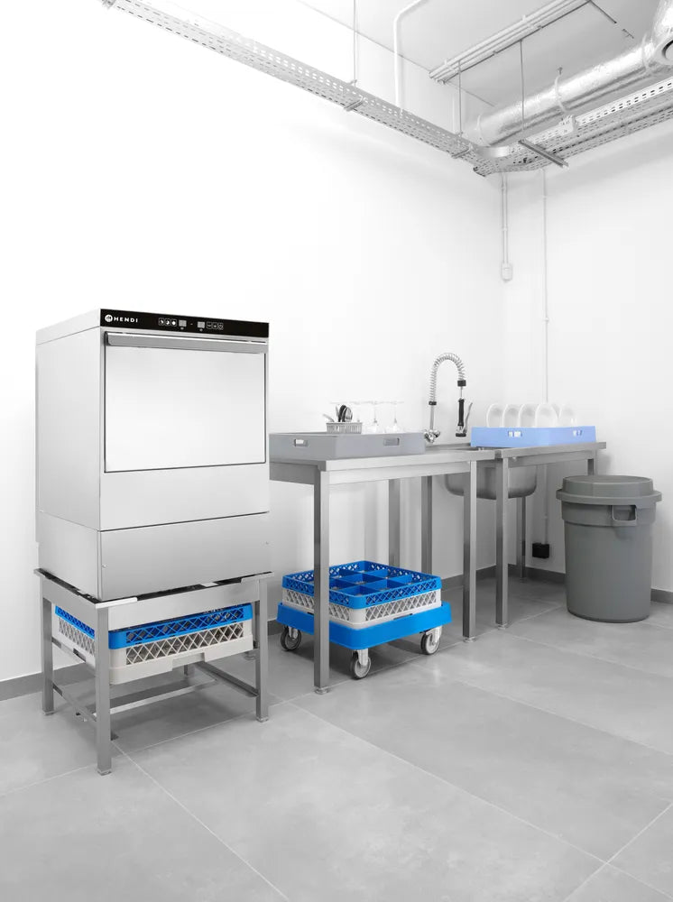 Geschirrspüler 50x50 - elektronische Steuerung, HENDI, 400V/6600W, 570x600x(H)830mm