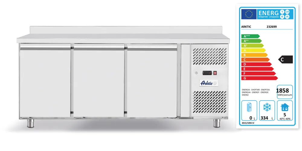 Gefriertheke dreitürig 420 L, Arktic, Profi Line, GN 1/1, 420L, 230V/600W, 1796x700x(H)879mm