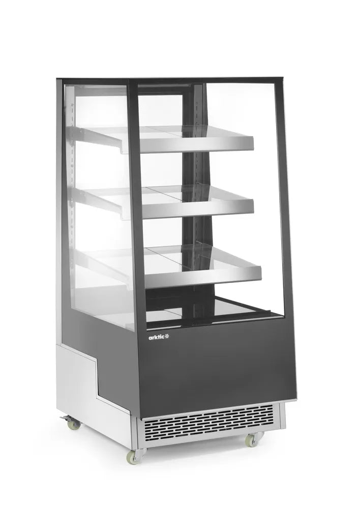 Kühlvitrine mit 3 geneigten Regalen, Arktic, 300L, 230V/480W, 650x833x(H)1460mm