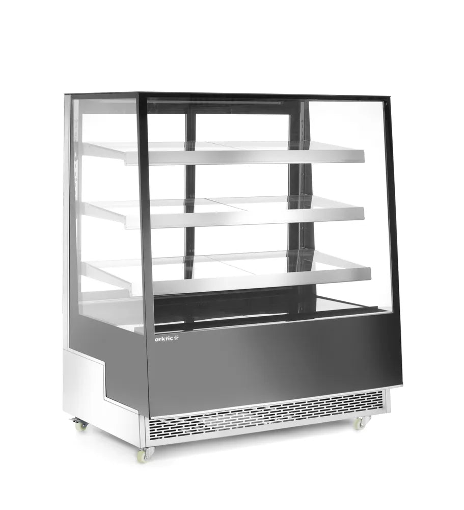 Kühlvitrine mit 3 geneigten Regalen, Arktic, 500L, 230V/490W, 900x833x(H)1460mm