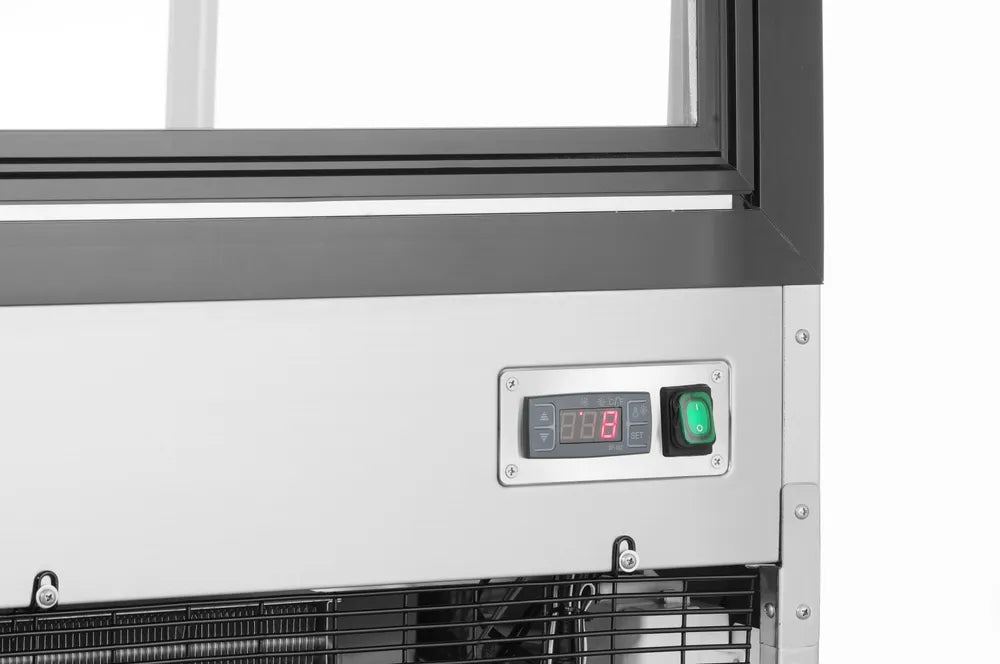 Kühlvitrine mit 3 geneigten Regalen, Arktic, 650L, Schwarz, 230V/490W, 1200x833x(H)1460mm